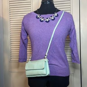 Heathered purple blue gray pullover sweater American Eagle Outfitters Size XS